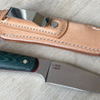 Cargar imagen en el visor de la galería, Cuchillo As de diamantes GMT Garcimonte en cachas micarta verde y funda de piel