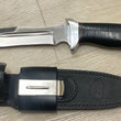 Cargar imagen en el visor de la galería, Cuchillo Zlatoust modelo “Korsar” en mango de cuero y funda multiuso en piel