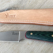 Cargar imagen en el visor de la galería, Cuchillo As de diamantes GMT Garcimonte en cachas micarta verde y funda de piel