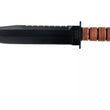 Cargar imagen en el visor de la galería, KA-BAR Big Brother 2217 cuchillo de hoja fija parcialmente dentada, funda de cuero