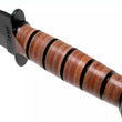 Cargar imagen en el visor de la galería, KA-BAR Big Brother 2217 cuchillo de hoja fija parcialmente dentada, funda de cuero