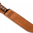 Cargar imagen en el visor de la galería, KA-BAR Big Brother 2217 cuchillo de hoja fija parcialmente dentada, funda de cuero