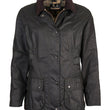 Cargar imagen en el visor de la galería, Chaqueta encerada Barbour Beadnell para mujer color VERDE