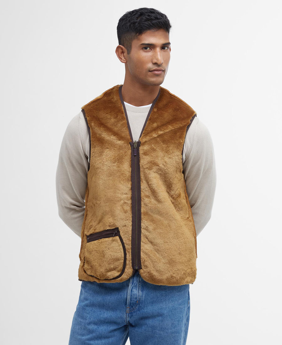 Forro Barbour con cremallera de pelo cálido