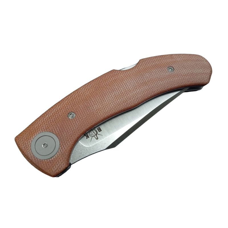 Navaja Vega Bastard Micarta Canvas Back Lock diseño JoshKnives