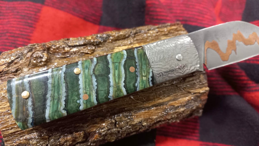 Navaja San Mai Damascus Molar de Mamut J.C. Galea