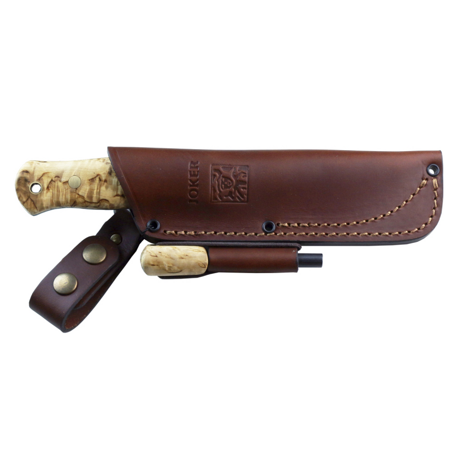 Cuchillo Joker Bushlore CL-138-P Abedul rizado y pedernal