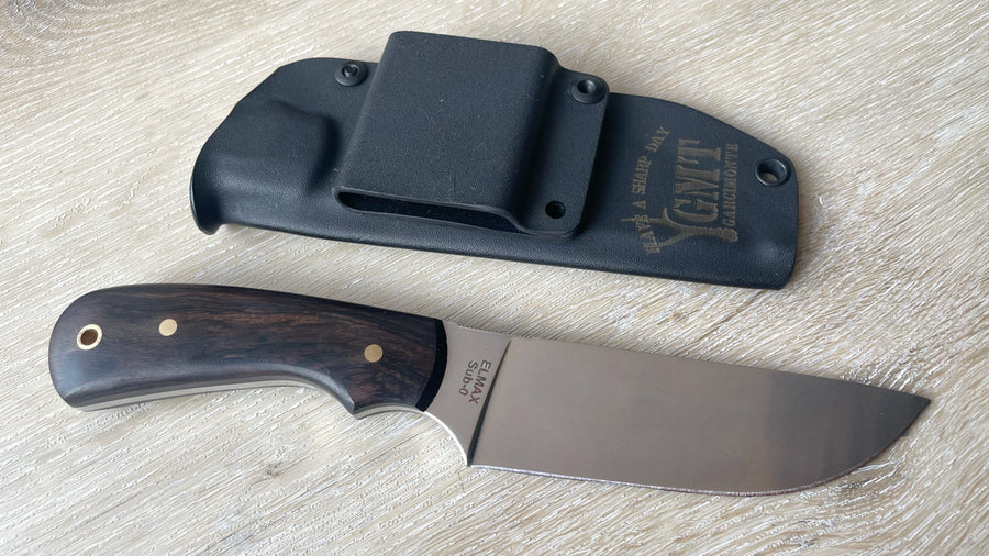 Garcimonte - Cuchillo Skinner  GMT - Acero Elmax, Granadillo y Funda Kydex