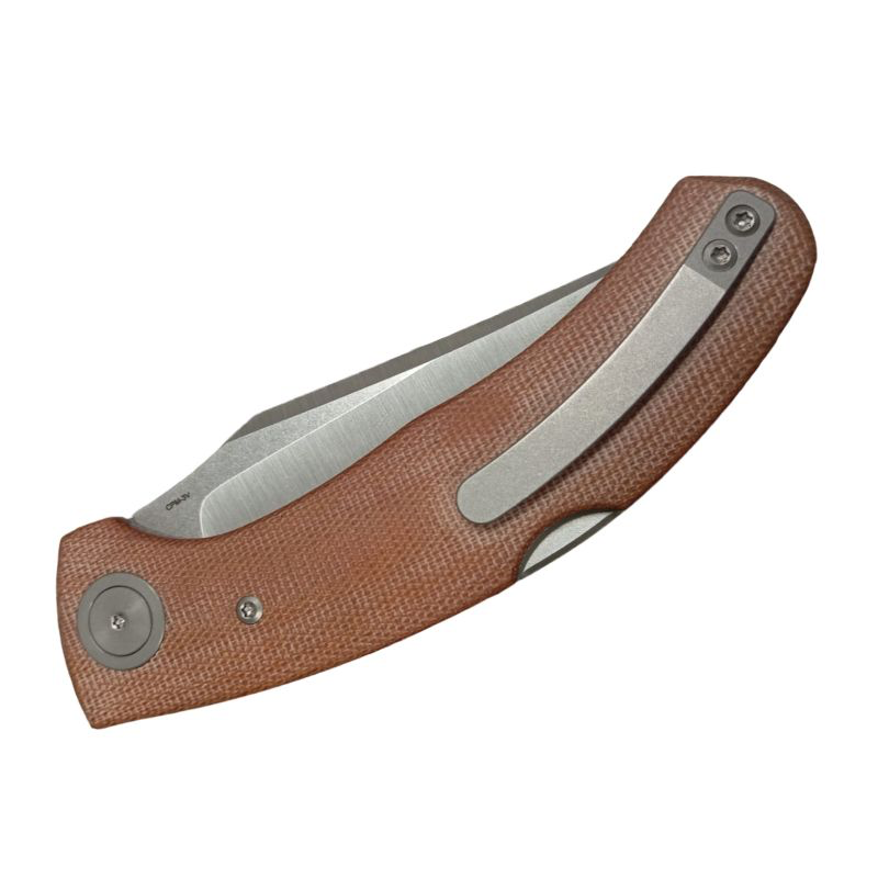 Navaja Vega Bastard Micarta Canvas Back Lock diseño JoshKnives