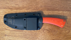 Cuchillo Garcimonte GMT Worker en cachas micarta naranja y funda Kydex