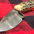 Cargar imagen en el visor de la galería, Cuchillo mini Hunter Nil Fonsere, Damascus San Mai Sambar
