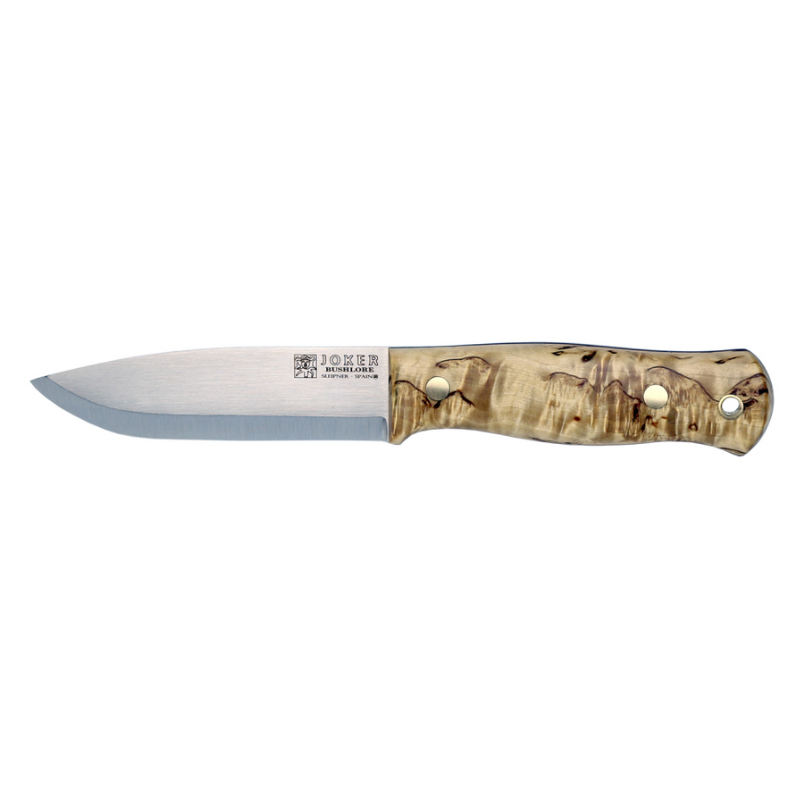Cuchillo Joker Bushlore CL-138-P Abedul rizado y pedernal
