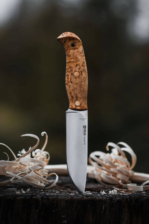 Cuchillo Helle Nordlys FG abedul acero Inox 12C27