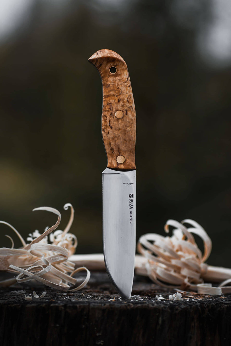 Cuchillo Helle Nordlys FG abedul acero Inox 12C27
