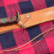 Cargar imagen en el visor de la galería, Cuchillo Muela Bowie antiguo 80’s madera guarda doble
