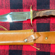 Cargar imagen en el visor de la galería, Cuchillo Muela Bowie antiguo 80’s madera guarda doble
