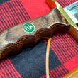 Cargar imagen en el visor de la galería, Cuchillo Muela Bowie antiguo 80’s madera guarda doble
