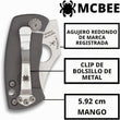 Cargar imagen en el visor de la galería, 🔪SPYDERCO Cuchillo McBee C236TIP, Unisex, Gris, 6 cm

