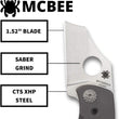 Cargar imagen en el visor de la galería, 🔪SPYDERCO Cuchillo McBee C236TIP, Unisex, Gris, 6 cm
