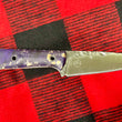 Cargar imagen en el visor de la galería, Cuchillo “Aguja” forjado por Alejandro Medrano, con abedul estabilizado y  texturizaciones
