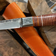 Cargar imagen en el visor de la galería, Cuchillo Puukko integral Nil Fonsere, mango cuero y sambar
