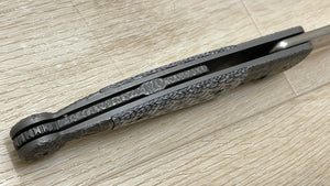Navaja Gitano Gen 2, edición única, customizada a mano Por Gudy Van Poppel, Fat Carbon/Magnacut/ Titanio