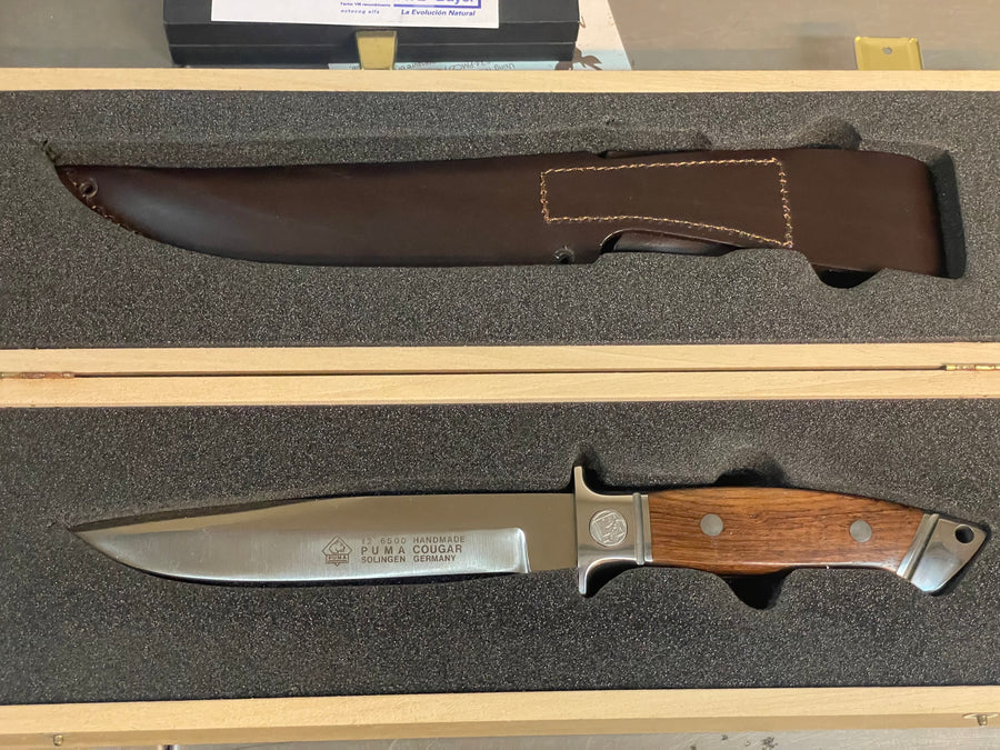 🗡️ Cuchillo Puma Cougar '80s Vintage – 154CM , Jacaranda