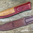 Cargar imagen en el visor de la galería, Cuchillo Behring Custom mod. Fighter, mango Sambar dos fundas
