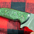 Cargar imagen en el visor de la galería, Cuchillo “Víbora” Damasteel RWL y cachas fat carbon Jungle War, de Alejandro Medrano

