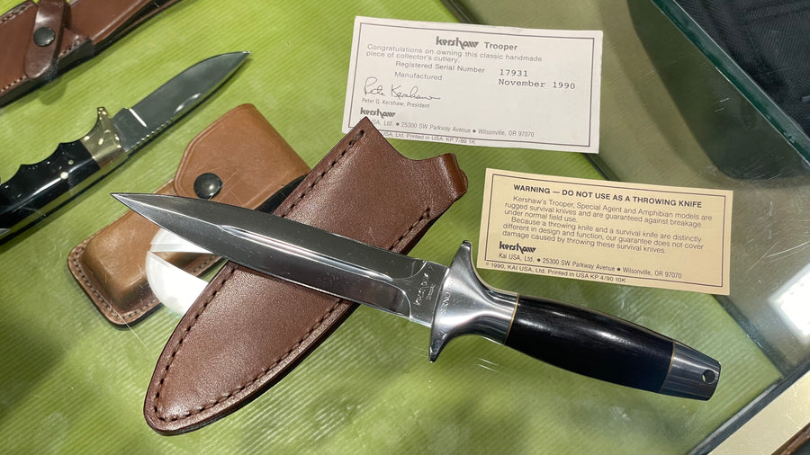 Cuchillo Kershaw Trapper mango madera 90’s