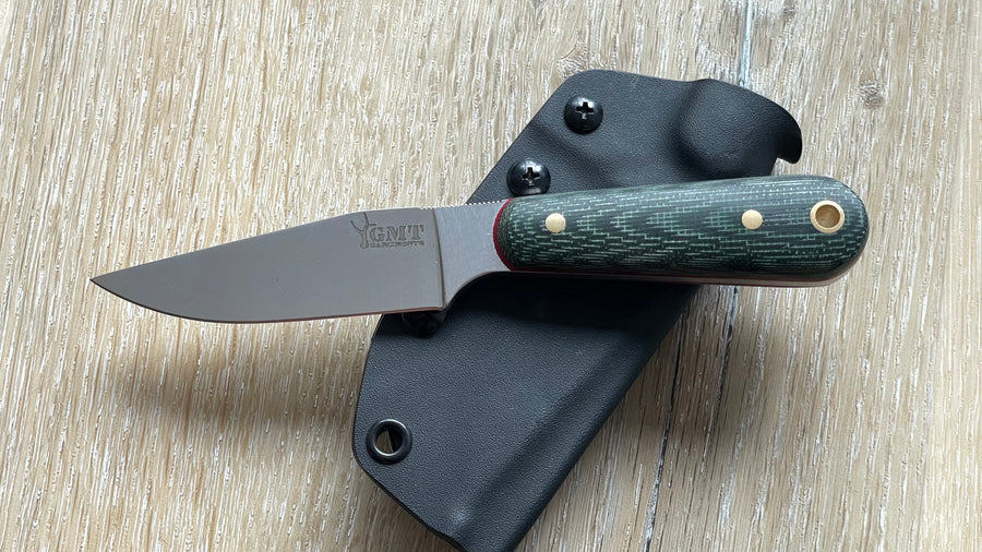 Garcimonte, Cuchillo EDC “As de Diamantes” GMT Garcimonte, acero Elmax y micarta verde