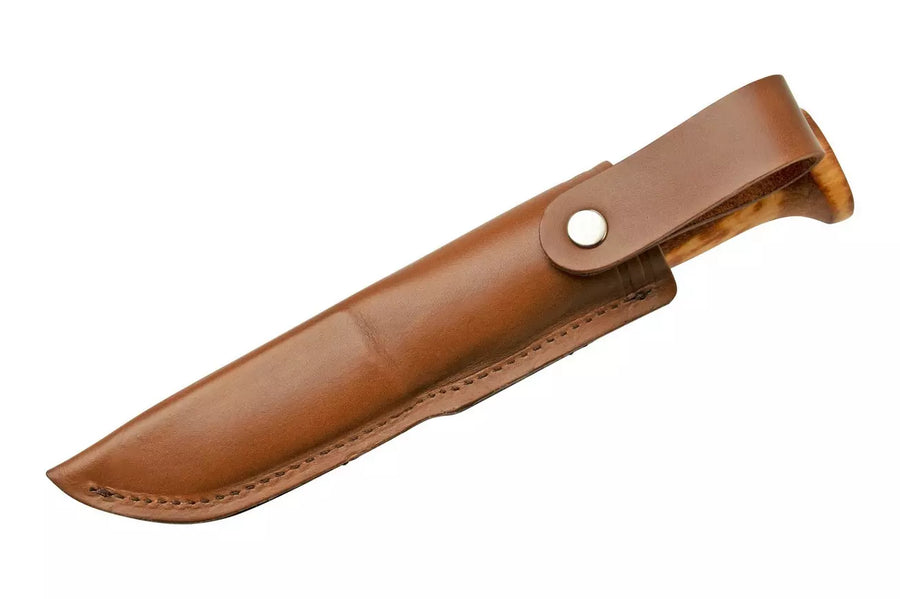 Cuchillo Helle Fjellkniven Abedul rizado y acero Inox