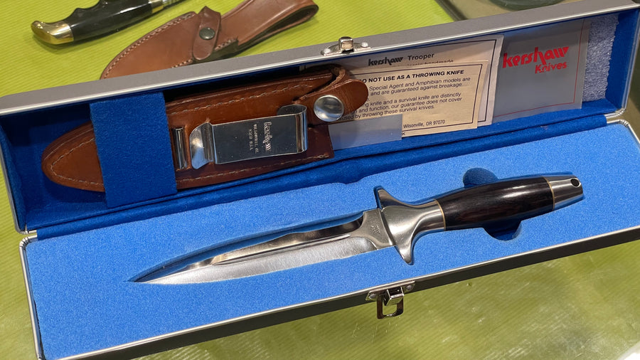 Cuchillo Kershaw Trapper mango madera 90’s