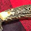 Cargar imagen en el visor de la galería, Cuchillo mini Hunter Nil Fonsere, Damascus San Mai Sambar

