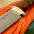 Cargar imagen en el visor de la galería, Cuchillo Scagel Custom Rodrigo Mulero 2G, en nogal, cuero y roseta de vareto
