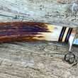 Cargar imagen en el visor de la galería, Cuchillo Behring Custom mod. Fighter, mango Sambar dos fundas

