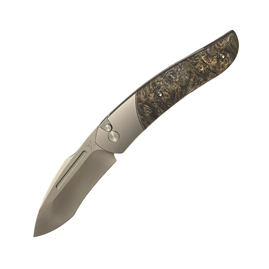Navaja Bastard Alcyon Marbled Gold, Fat Carbon by Tim Bernard