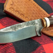 Cargar imagen en el visor de la galería, Cuchillo Mestizo Nil Fonsere, sambar y cuero guarda G
