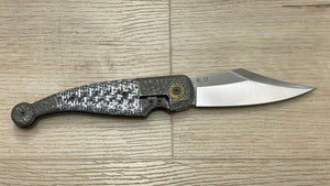 Navaja Gitano Gen 2, edición única, customizada a mano Por Gudy Van Poppel, Fat Carbon/Magnacut/ Titanio