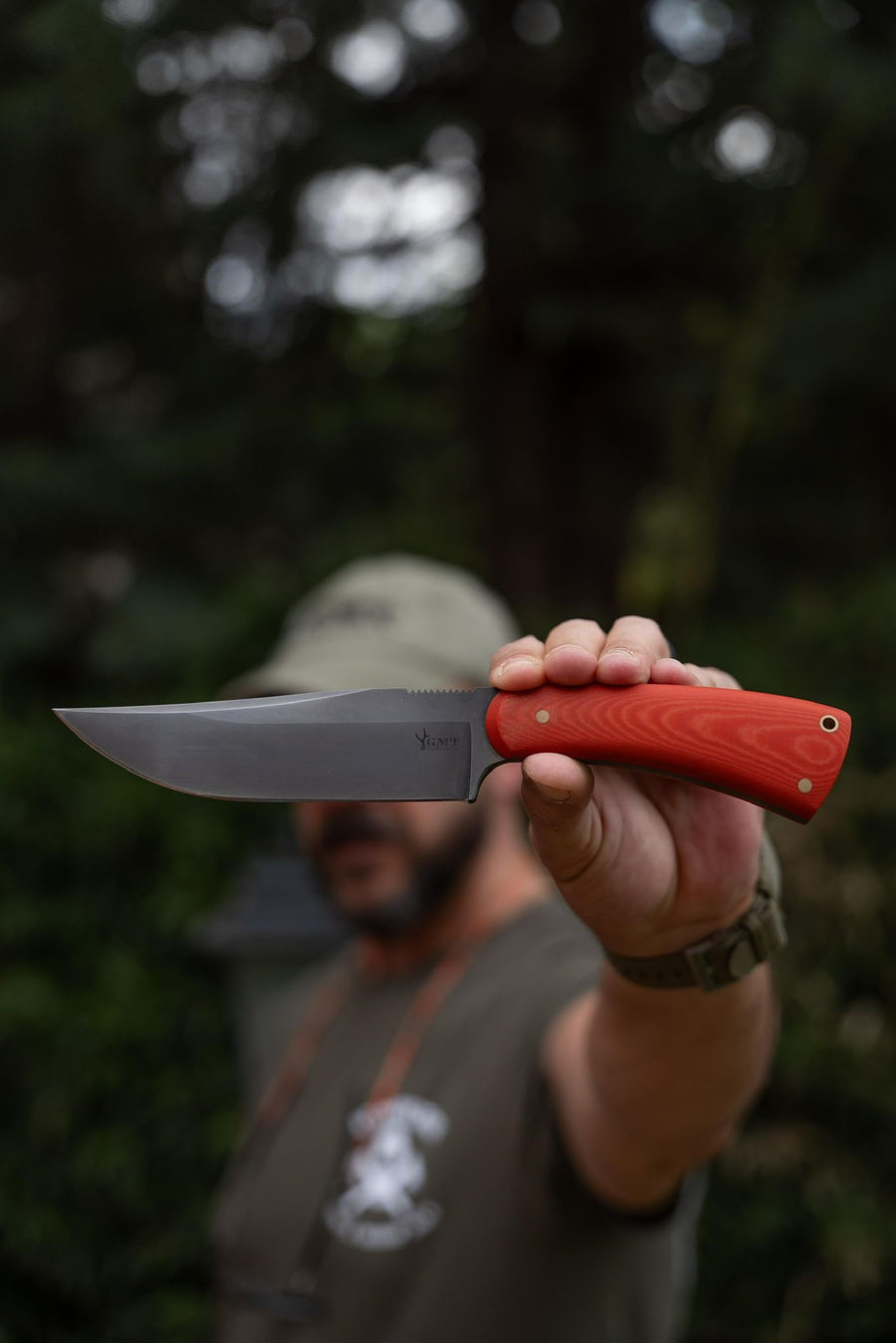 Cuchillo Garcimonte GMT Worker en cachas micarta naranja y funda Kydex