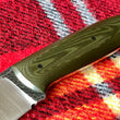 Cargar imagen en el visor de la galería, Cuchillo multitarea forjado Beetle de Alejandro Medrano, micarta verde
