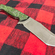 Cargar imagen en el visor de la galería, Cuchillo “Víbora” Damasteel RWL y cachas fat carbon Jungle War, de Alejandro Medrano
