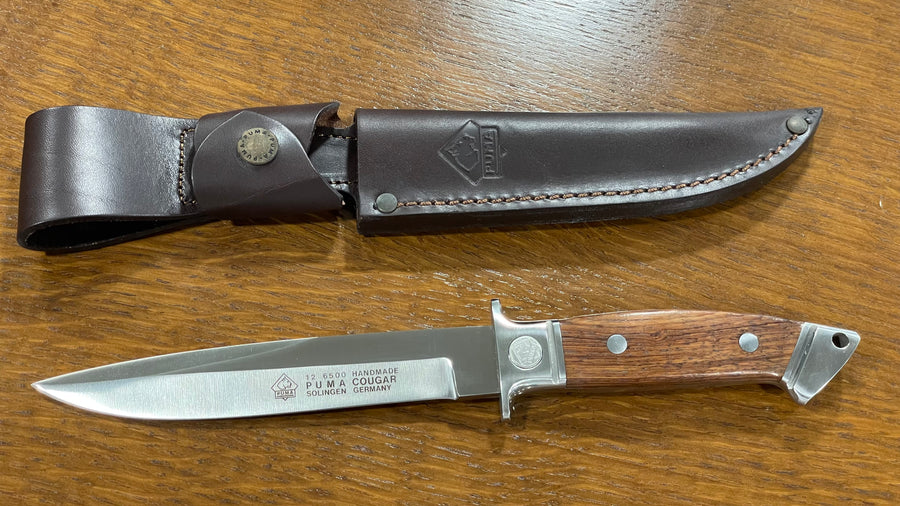 🗡️ Cuchillo Puma Cougar '80s Vintage – 154CM , Jacaranda