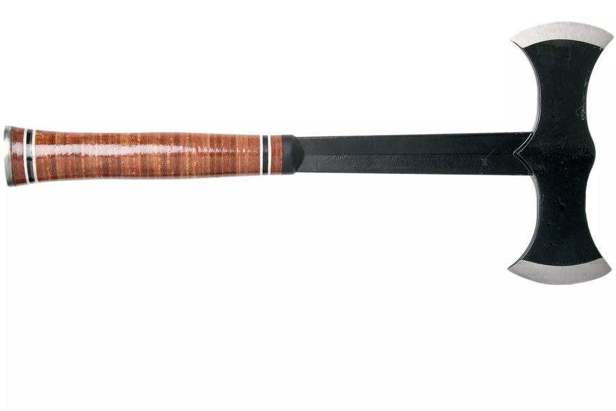 Hacha Estwing Black Eagle Leather Double Bit Mango Cuero