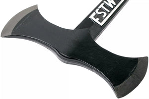Hacha Estwing Black Eagle Leather Double Bit Mango Cuero