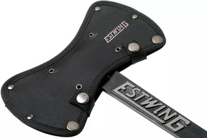 Hacha Estwing Black Eagle Leather Double Bit Mango Cuero