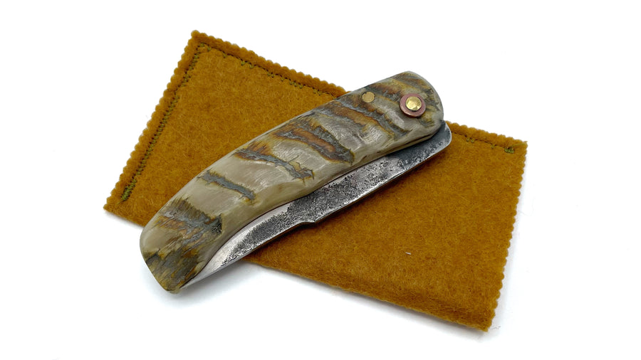 Navaja custom de pastor Nil Fonsere mango de carnero (piezas únicas)
