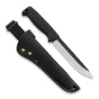 Cargar imagen en el visor de la galería, Cuchillo Peltonen Knives M95 Ranger Puukko Mango negro sin revestimiento Funda de cuero negro
