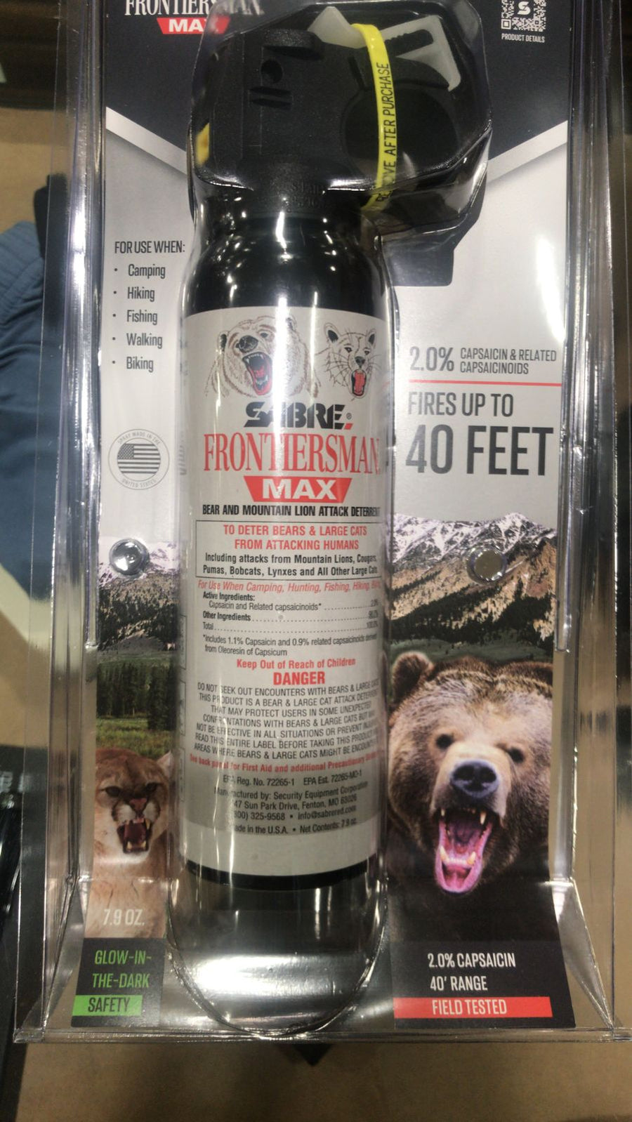 SPRAY SABRE FRONTIERSMAN DISUASORIO PARA OSOS DE 7,9 ONZAS