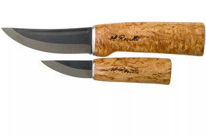 Cuchillo de caza Roselli y cuchillo abuela R180 con funda de cuero